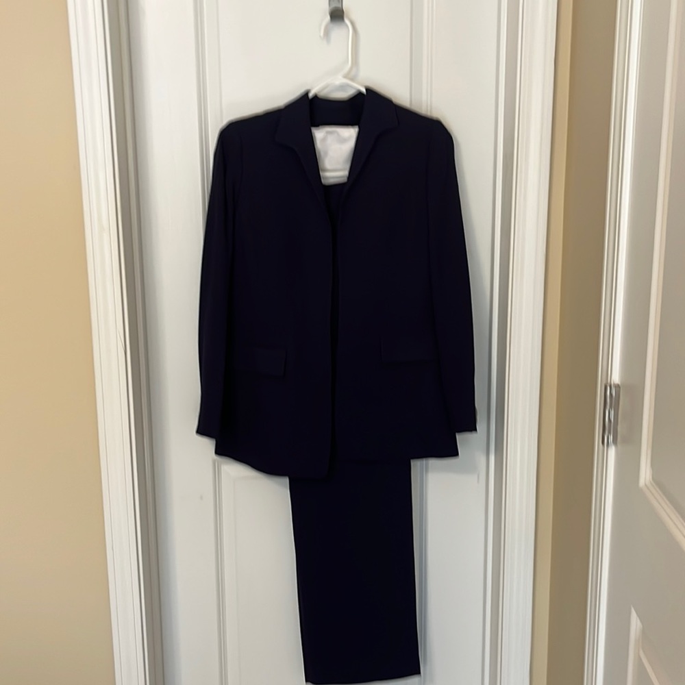 Ladies deep purple professional pant suit